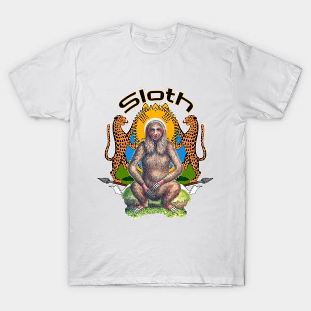 Sloth the king of the forest T-Shirt by Marccelus